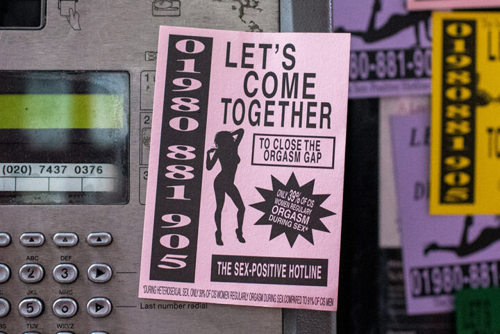 Pink Flyer on phone box