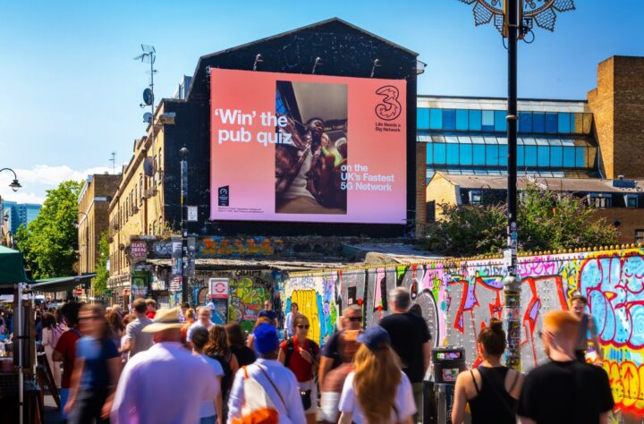 Poster on underground platform
