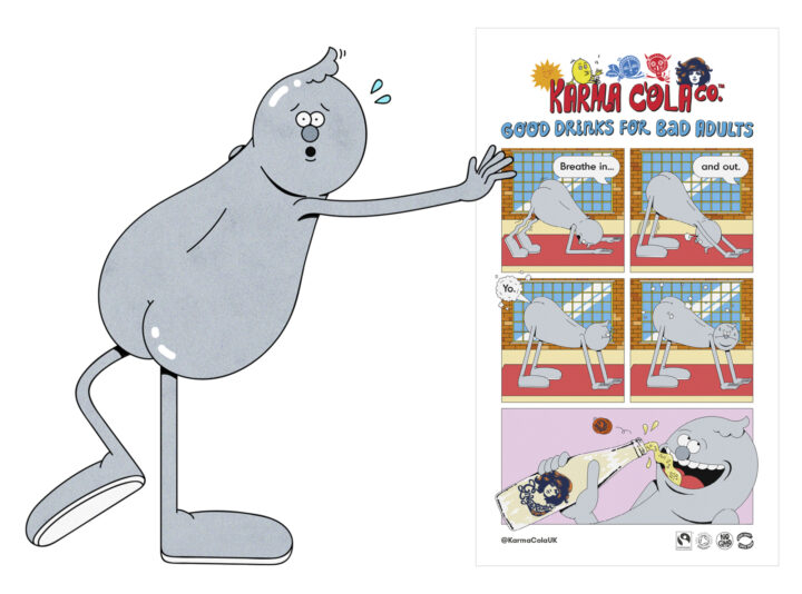 Karma Cola good drinks for bad adults illustration