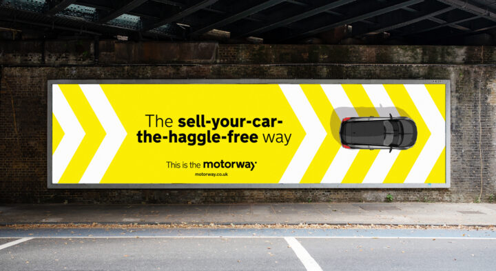 Sell your car the haggle free way motorway billboard