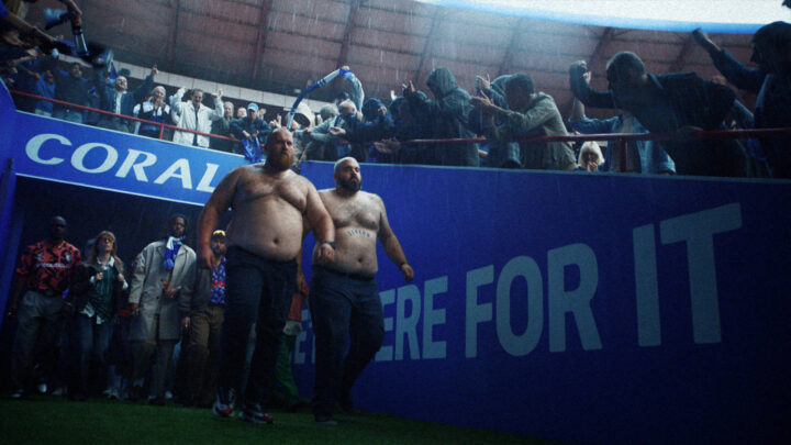 Men coming out of tunnel