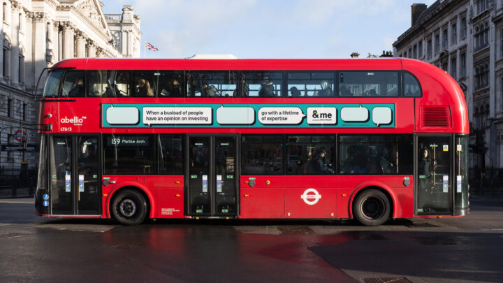 Advert on side of bus