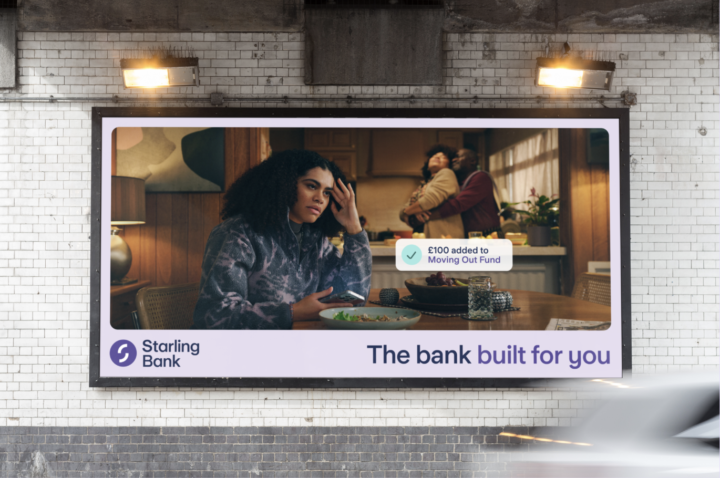 advert on billboard