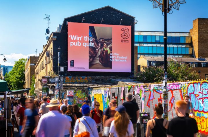 Poster on underground platform
